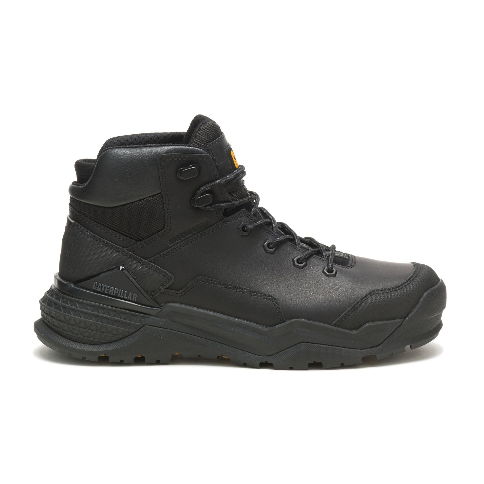 Caterpillar Provoke Mid Waterproof - Mens Work Boots - Black - NZ (716EPINLQ)